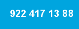 922 417 13 88 922 417 13 88